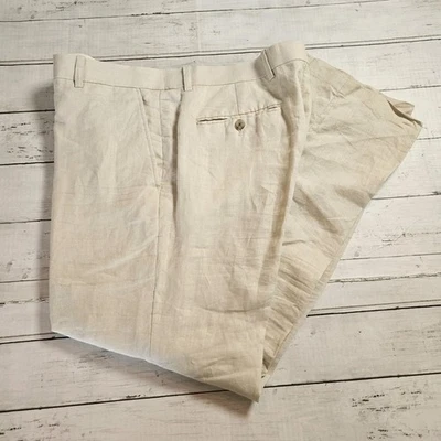 Pantalones de vestir INC International Concepts mezcla de lino Milán calce ajustado 34X30 Foto 1 de 4