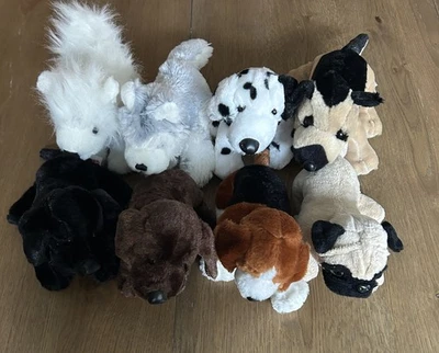 Ganz Webkinz Retired Lot Of 8 Dogs No Codes Lab, Husky, Samoyed, Beagle, Pug   - Image 1 of 4
