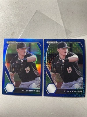 2021 Panini Prizm Draft Picks Blue & Blue  Mojo Prizm Tyler Mattison #PDP104 SP - Image 1 of 4