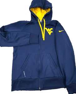 West Virginia Mountaineers Hoodie Women Medium Nike Dri FIt WVU Jacket Full Zip - Picture 1 of 9
