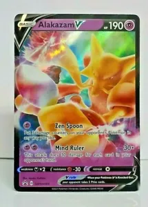 Alakazam V SWSH083 Ultra Rare Holo Black Star Promo Vivid Voltage Pokemon NM/M - Picture 1 of 2