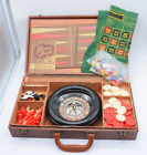 Lowe Portable Multi Game Case Roulette Horse Race Chess Backgammon Incomplete