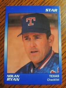 NOLAN RYAN 1989' STAR COMPANY BLUE CARD # 1   TEXAS RANGERS   HOF  