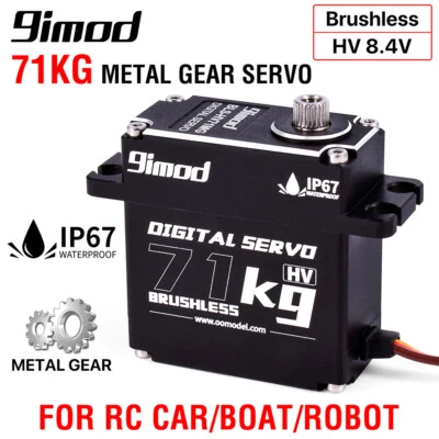 71KG 70KG High Torque Servo Brushless Servo für 1/8 1/10 RC Car Boot TRX4 SCX10 - Bild 1 von 4