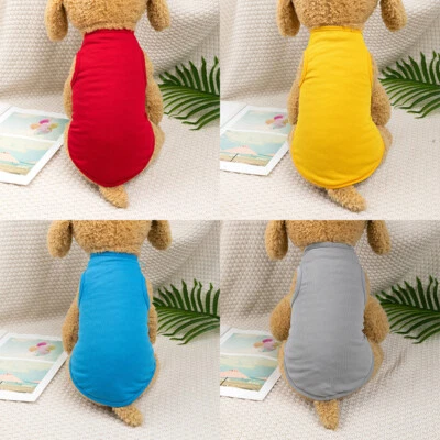  Pet Dog Clothes Puppy T Shirt Clothing For Small Dogs Puppy Chihuahua Vest US_ - Image 1 of 4