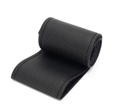 Car Steering Wheel Cover Anti-Slip Stitch On Wrap Hand Sewing W/Needle Thread - Image 1 of 4