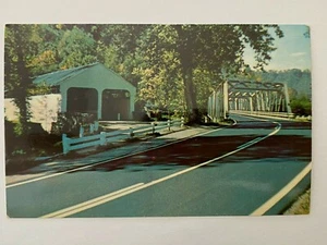 Tarjeta Postal SIN PUBLICAR Cheat Bridge Viejo y Nuevo West Virginia  - Imagen 1 de 2