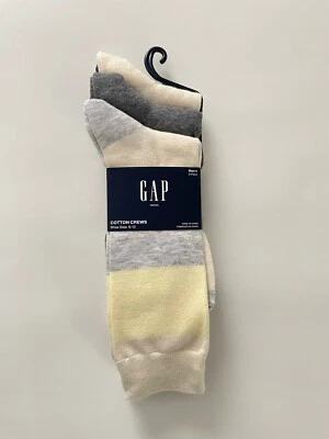 Gap Mens Cotton Crew Multi color Dress comfort soft Socks 3Pairs Size - 6-12 - Image 1 of 4
