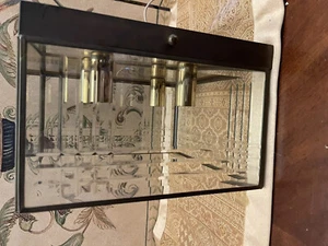 MCM Hollywood Regency flush mount BRASS ceiling light CARSON Lighting CA - Picture 1 of 12