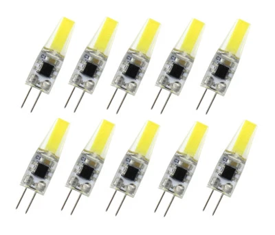 10pcs G4 GU4.0 Mini Led Bulb 2W COB 1505 LED Cabinet light 110V Warm White Lamp - Image 1 of 4
