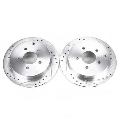 Disc Brake Rotor Set-Rear Drilled, Slotted and Zinc Plated Brake Rotor Pair - Image 1 of 4