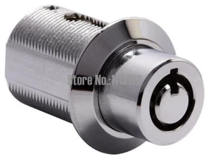 MA19 Zinc AlloyTubular Push Cylinder Lock 19mm LED Advertisement Push In Lock - Picture 1 of 7