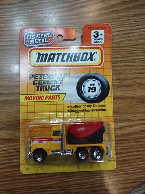 MATCHBOX PACE PETERBILT CEMENT TRUCK YELLOW RED 1992 MB019 MB19 1719 - Image 1 of 2