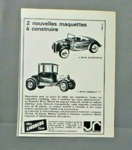PUB PUBLICITE ANCIENNE ADVERT CLIPPING 171017 JOUET VOITURE ROASTER CABRIOLET JR - Imagen 1 de 1
