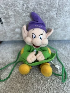 Snow White & The Seven Dwarfs Dopey 9" Small Backpack Bag Disney - Picture 1 of 3