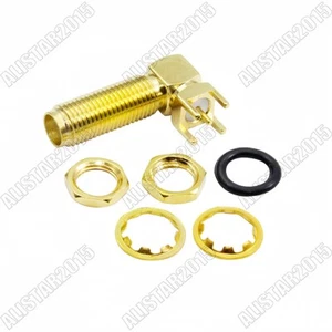 20x SMA Thru Hole Female Jack Bulkhead O-ring Right Angle RA PCB Mount Connector - Picture 1 of 4