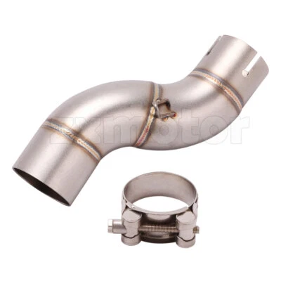 Motorcycle Exhaust Middle S Link Pipe Slip On For YAMAHA YZF-R6 yzfr6 2006-2018 - Image 1 of 4