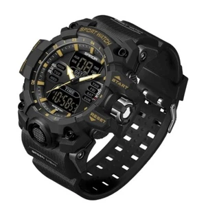 Montre Homme Sport Étanche 50M LED Numérique Analogique Militaire G Style noir g - Imagen 1 de 2