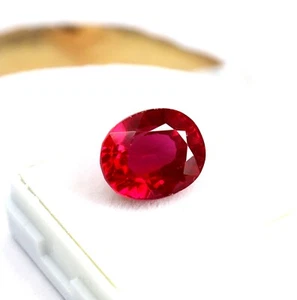 Natural Oval Cut 9.60 Ct Loose Gemstone Certified Red Bixbite Beryl - Picture 1 of 8