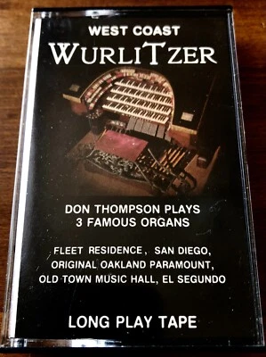 DON THOMPSON PLAYS 3 FAMOUS ORGANS WEST COAST WURLITZER CASSETTE OOP RARE HTF - Image 1 of 2