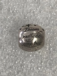 “ Dreams Really Do Come True “ Disney Chamilia Cham Sterling Silver .925 Charm - Picture 1 of 11