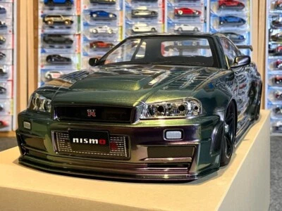 Tamiya RC Nissan SKYLINE GT-R R34 Painted Spare Body Polarized Green Purpl - Image 1 of 4