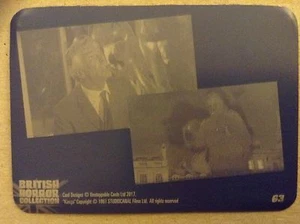 COLECCIÓN DE TERROR BRITÁNICO SERIE UNO: PLACA DE IMPRESIÓN: PARTE POSTERIOR DE LA TARJETA BASE 63 - Imagen 1 de 1