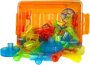 Think Fast Toys - Translucent Plastic Tube Manipulatives Set in Assorted Colors - Picture 1 of 8