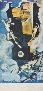 Salvador Dalí THE TOWER 1978 Authentic HAND SIGNED Lyle Stuart Tarot Lithograph - Picture 1 of 5