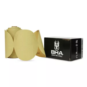 100 Pack - 400 Grit 5 Inch Discs On a Roll PSA Gold Sticky Back DA Sanding Paper - Picture 1 of 7