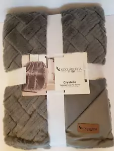 KOOLABURRA BY UGG PLUSH FAUX FUR TEXTURED THROW BLANKET CRYSTELLE 50 X 70 NWT - Picture 1 of 6
