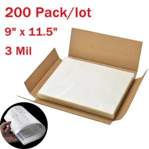 Confezione 200 Sacchetti Laminazione Termica 9"x11,5" Formato Lettera Fogli Laminatore 3 Mil - Foto 1 di 5