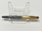 Parker Aerometric  Grey 1/8 14K Gold Filled Cap Made in USA Fountain Pen 