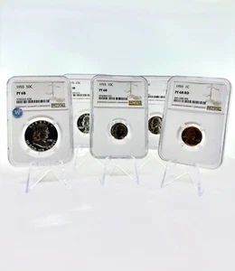 1955 NGC PF68 Five Coin Proof Set - Picture 1 of 11