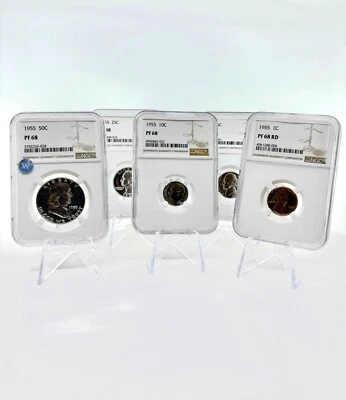 1955 NGC PF68 Five Coin Proof Set - Image 1 of 4