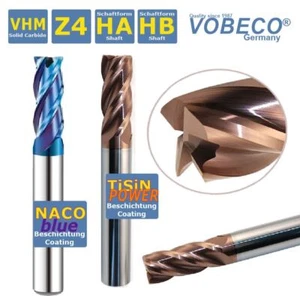 Fresa de eje VHM Z4 NACO-Blue HRC65 o TiSiN HRC55 HPC fresa HPC - Imagen 1 de 2