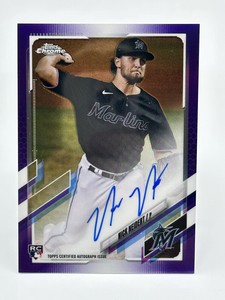 2021 Topps Chrome PURPLE Refractor Nick Neidert Rookie Auto /250 Marlins #RA-NN