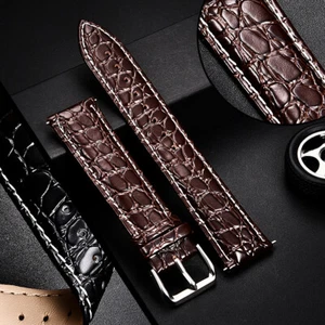 17mm Genuine Leather Crocodile Pattern Watch Strap/Watchband (+ Change Tool) - Picture 1 of 12