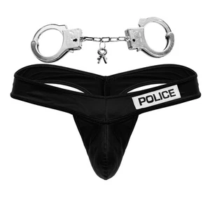 Mens Underwear: CandyMan 99912 Police Thongs - Picture 1 of 6