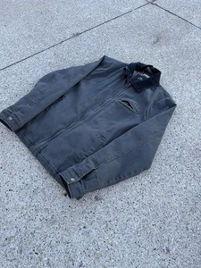 Blank Hollister Grey Denim Jacket Flannel Lined Size Large  Excellent Condition - Picture 1 of 6