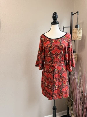 Vestido suéter estampado Aryeh para mujer, lana y cachemir, talla pequeña usado en excelente estado Foto 1 de 4