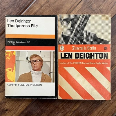 The Ipcress File & Funeral In Berlin - Len Deighton - 1966 Film Tie-in PB Bundle - image 1 of 4
