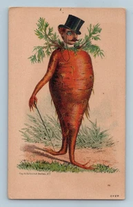 HANDELSKARTE Anthropomorphe Karottenmann L Crocker Büffel ehrlicher Dünger NY - Bild 1 von 2