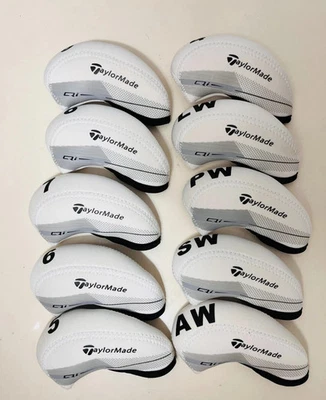 10 piezas cubiertas de hierro de golf cubiertas para la cabeza de neopreno TaylorMade Qi blanco y negro Foto 1 de 4