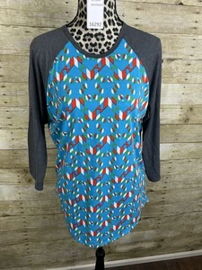 LuLaRoe Größe L NEU Neu mit Etikett Randy Baseball Raglan - Bild 1 von 6