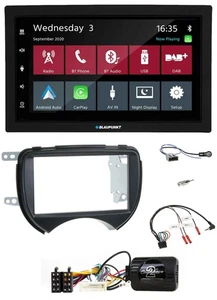 Blaupunkt 2DIN Lenkrad USB Bluetooth DAB Autoradio für Nissan Micra 2010-13 schw - Bild 1 von 12
