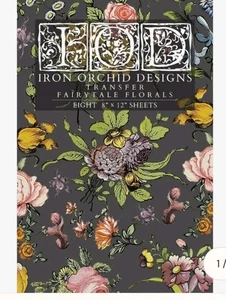 Diseños de orquídeas de hierro transferencia floral de cuento de hadas nuevo floral - Imagen 1 de 8