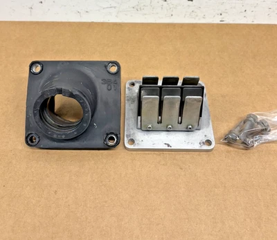 Yamaha DT250 DT360 MX Engine Intake Assembly / Joint / Boot / Reed Valves - Image 1 of 4