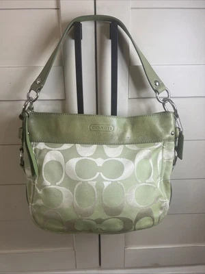 Bolso de Hombro Coach (2010) Verde Oliva Signature Zoe Hobo Nº F14708 Foto 1 de 4