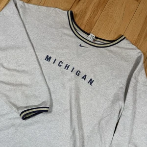 VTG Nike Michigan Wolverines NCAA Crewneck Sweatshirt Mens Large Center Swoosh - Picture 1 of 10